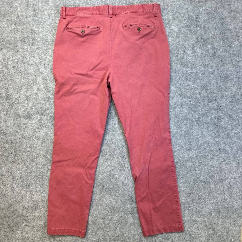 Banana Republic Aiden Bedford Chinos Mens 35x32 Pink Good Slim Fit Stretch Cord - Picture 2 of 9
